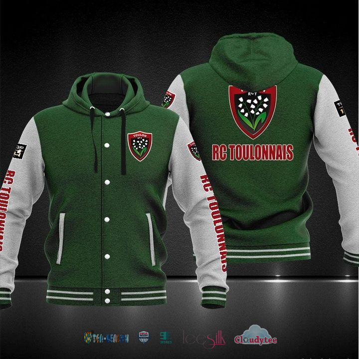 Rc Toulonnais Baseball Hoodie Jacket Rc Toulonnais Baseball Hoodie Jacket