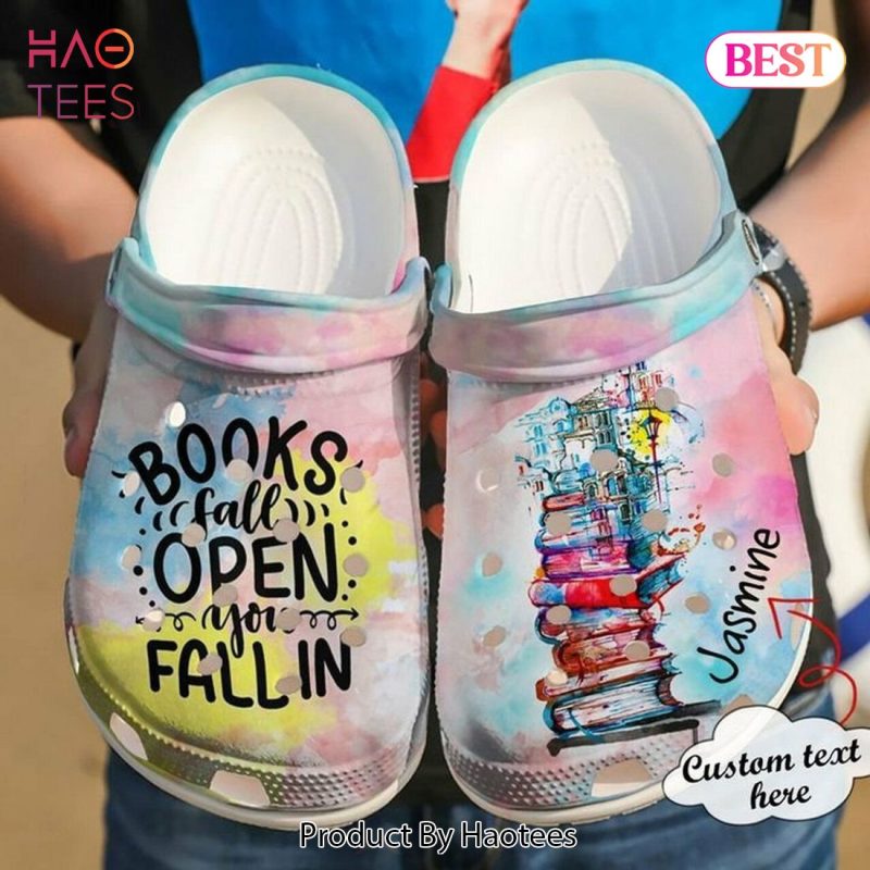 Reading Personalized Books Fall Open 102 Gift For Lover Rubber Crocs Clog Shoes Comfy Footwear Reading Personalized Books Fall Open 102 Gift For Lover Rubber Crocs Clog Shoes Comfy Footwear