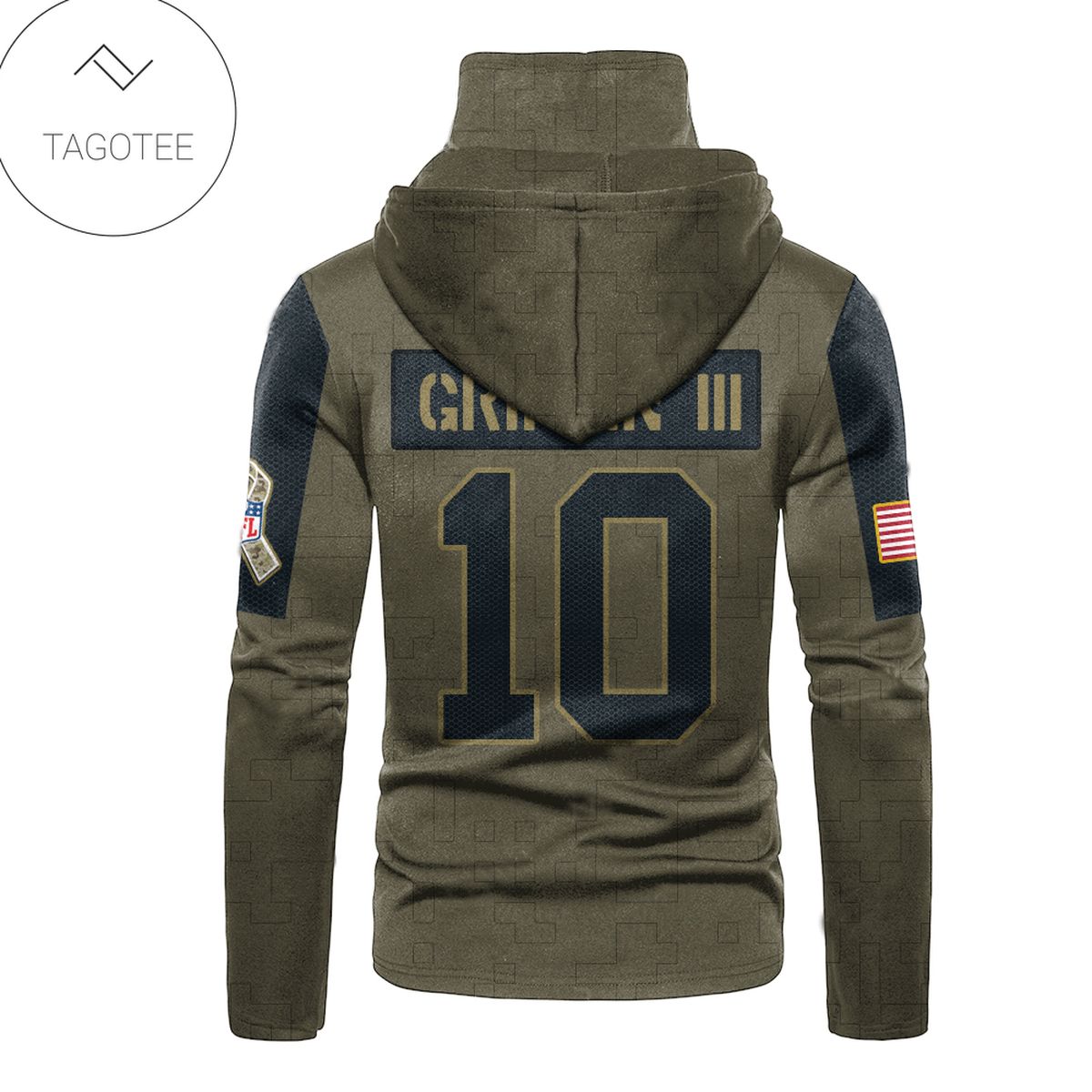 Redskin Football Team Number 10 Robert Griffin Iii Mask Hoodie Redskin Football Team Number 10 Robert Griffin Iii Mask Hoodie