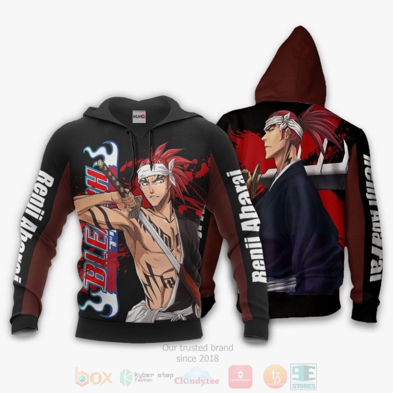 Renji-Abarai-Bleach-Anime-3D-Hoodie-Bomber-Jacket-3