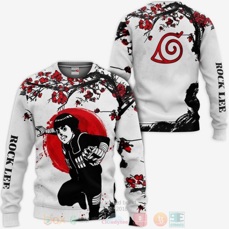 Rock Lee Custom Naruto Anime 3D Hoodie Bomber Jacket Hot Sale 2024