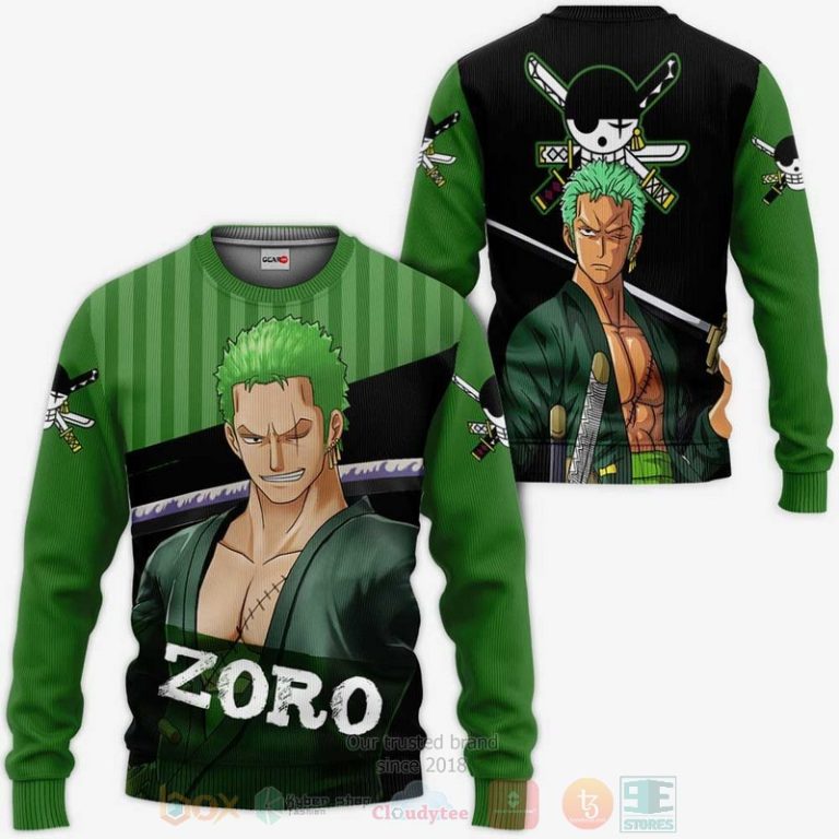Roronoa Zoro One Piece Anime 3D Hoodie Bomber Jacket Hot Sale 2024