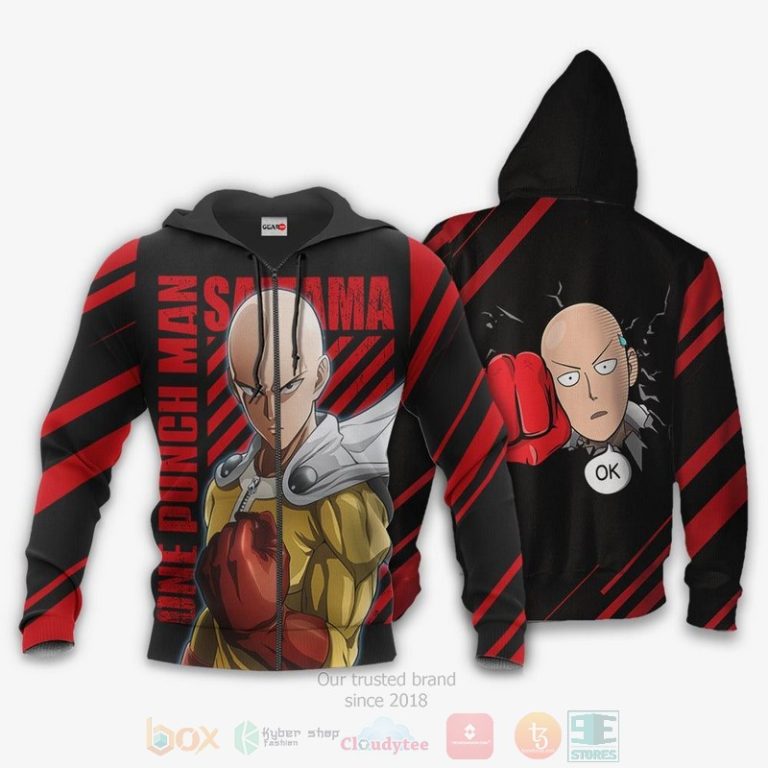 Saitama One Punch Man Anime 3D Hoodie Bomber Jacket Hot Sale 2024