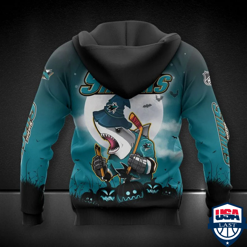San Jose Sharks Nhl Halloween All Over Printed Hoodie San Jose Sharks Nhl Halloween All Over Printed Hoodie