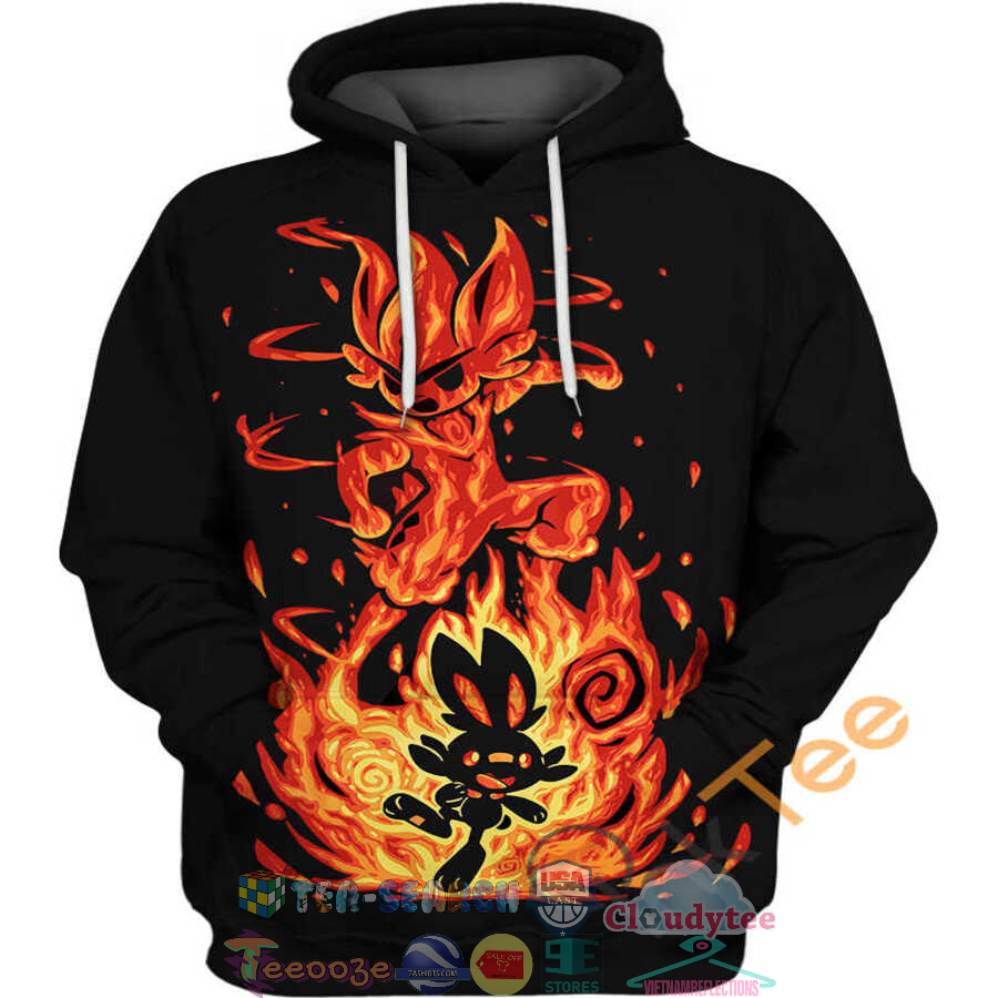 Scorbunny And Cinderace Pokemon Hoodie 3D Scorbunny And Cinderace Pokemon Hoodie 3D