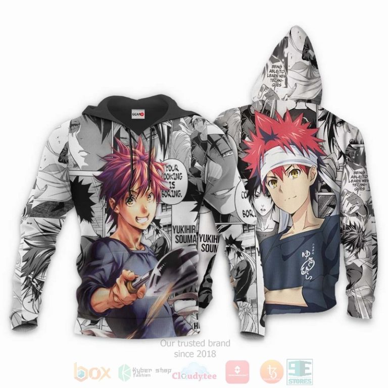 Shokugeki No Soma Yukihira Souma Food Wars Anime 3D Hoodie Bomber Jacket Hot Sale 2024