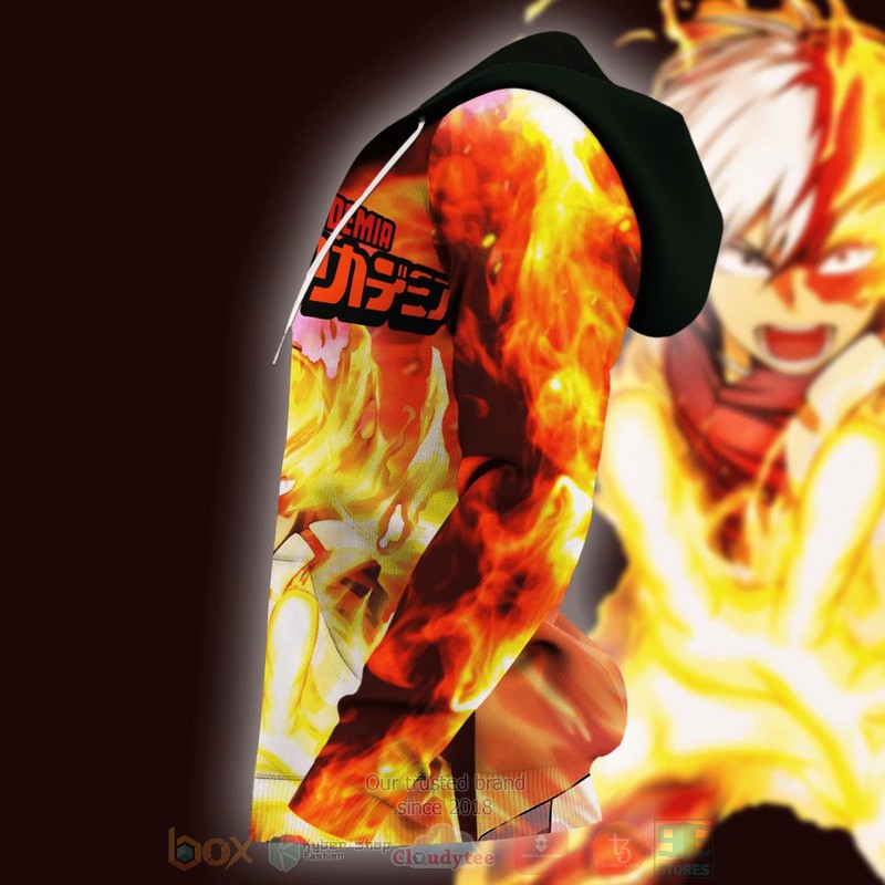 Shoto Todoroki Zip Ice & Fire Custom My Hero Academia Anime 3D Zip Hoodie Shoto Todoroki Zip Ice & Fire Custom My Hero Academia Anime 3D Zip Hoodie