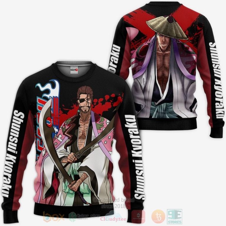 Shunsui-Kyorakus-Bleach-Anime-3D-Hoodie-Bomber-Jacket-2