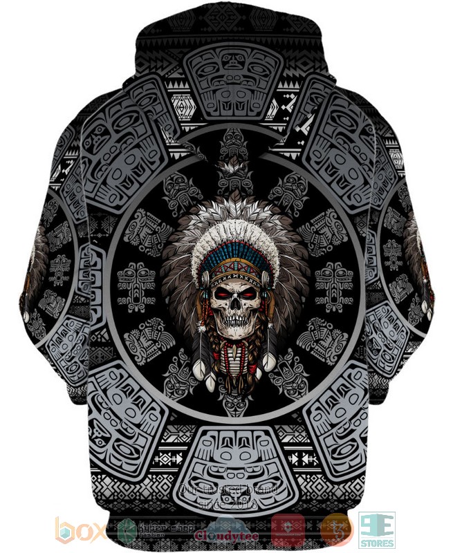 Skull-Chief-Pattern-Native-American-3D-Shirt-Hoodie-2-1
