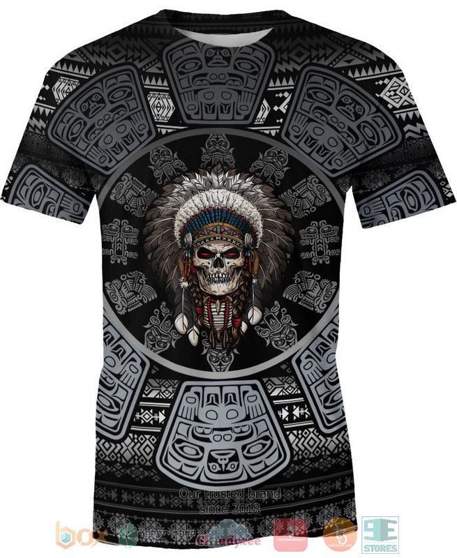 Skull-Chief-Pattern-Native-American-3D-Shirt-Hoodie-3-1