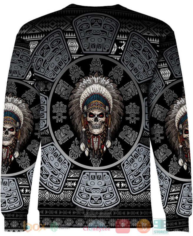 Skull Chief Pattern Native American 3D Shirt Skull Chief Pattern Native American 3D Shirt