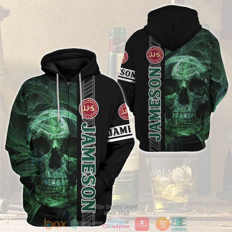Skull Jameson Irish Whiskey 3D Shirt Skull Jameson Irish Whiskey 3D Shirt