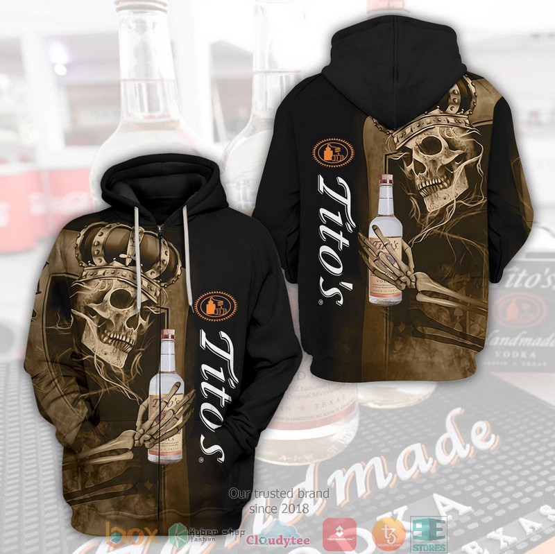 Skull King Tito’S Handmade Vodka 3D Shirt Skull King Tito’S Handmade Vodka 3D Shirt