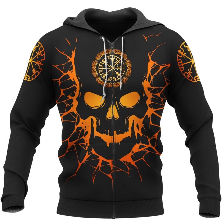 Skull-Viking-And-Backbone-Is-An-Ax-Orange-Black-3D-Shirt-Hoodie-2