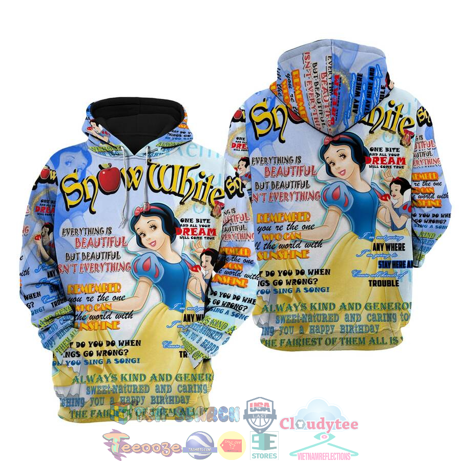 Snow White Punk Words Pattern Disney Quotes Hoodie 3D Snow White Punk Words Pattern Disney Quotes Hoodie 3D