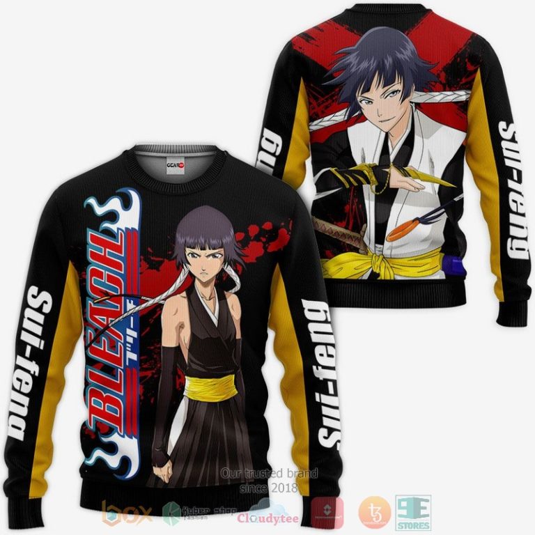 Soifon-Sui-Feng-Bleach-Anime-3D-Hoodie-Bomber-Jacket-2