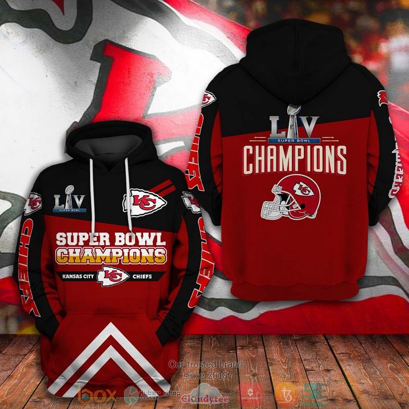 Super Bowl Liv Champions Nfl Kansas City Chiefs 3D Hoodie Super Bowl Liv Champions Nfl Kansas City Chiefs 3D Hoodie