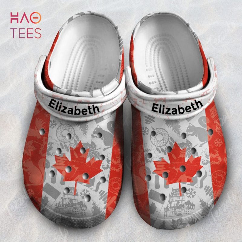 Symbols Shadow Effect In Canada Flag Personalized Crocs Shoes Symbols Shadow Effect In Canada Flag Personalized Crocs Shoes