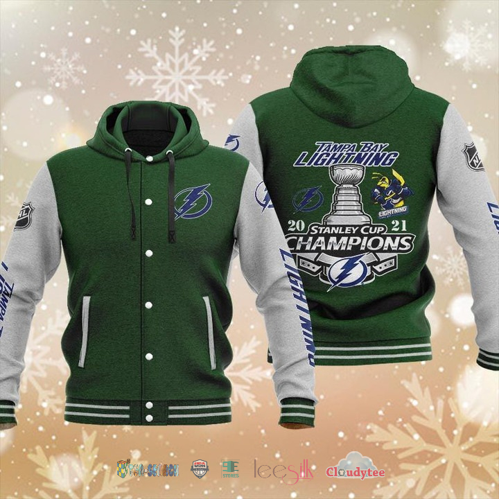 Tampa Bay Lightning 2021 Stanley Cup Champions Baseball Hoodie Jacket Tampa Bay Lightning 2021 Stanley Cup Champions Baseball Hoodie Jacket