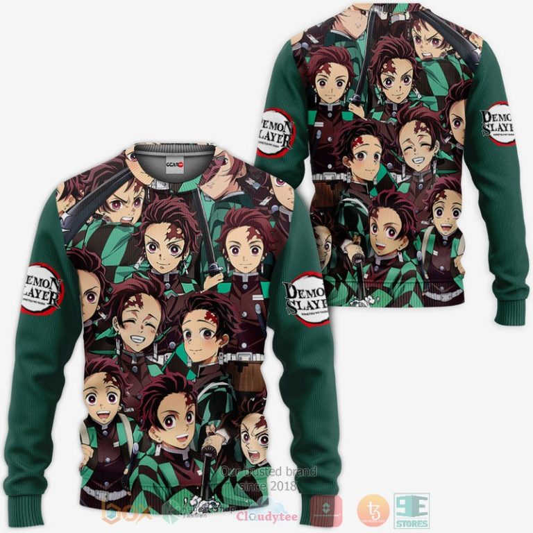 Tanjiro-Kamado-Kimetsu-Anime-Green-3D-Hoodie-Bomber-Jacket-2