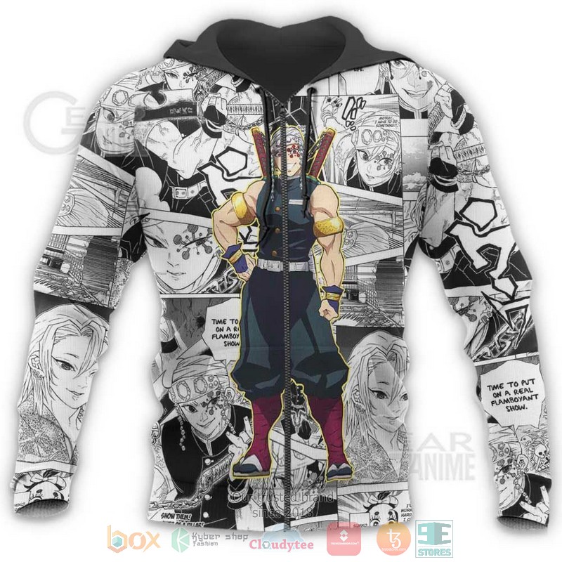 Tengen Uzui Kimetsu Anime Mix Manga 3D Hoodie Tengen Uzui Kimetsu Anime Mix Manga 3D Hoodie
