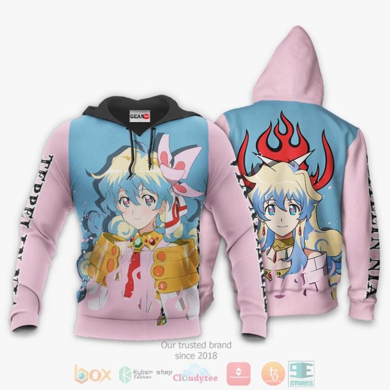 Teppelin-Nia-Tengen-Toppa-Gurren-Lagann-Anime-3D-Hoodie-Bomber-Jacket-3