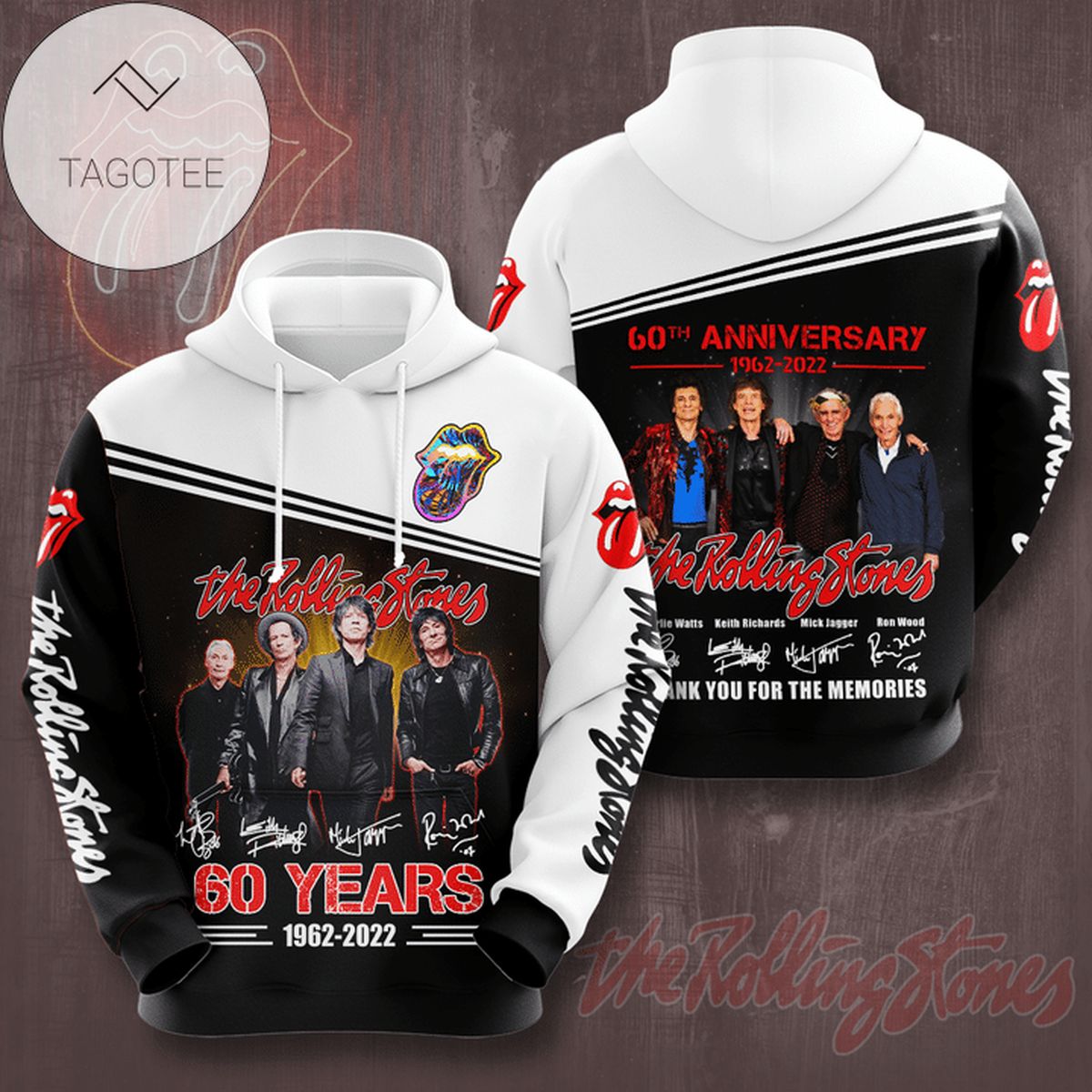 The Rolling Stone 60 Years 1962-2022 Signatures Hoodie The Rolling Stone 60 Years 1962-2022 Signatures Hoodie