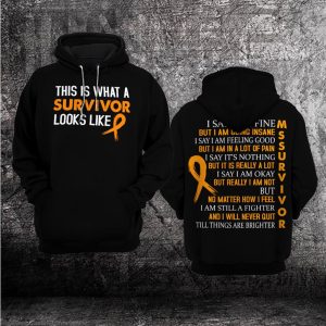 This Is What A Survivor Looks Like Multiple Sclerosis Awareness 3D Hoodie – Limited Edition