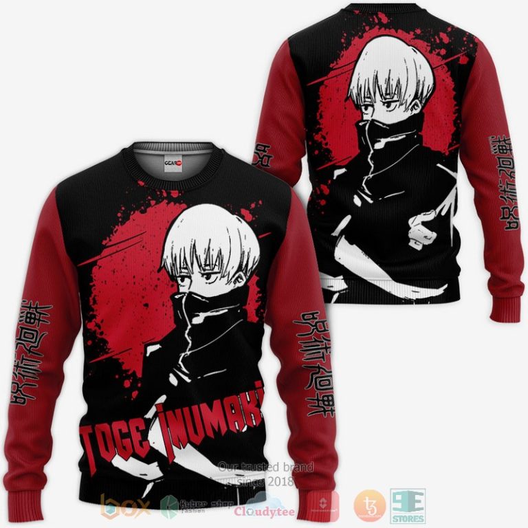Toge-Inumaki-Jujutsu-Kaisen-Anime-Monochrome-3D-Hoodie-Bomber-Jacket-2