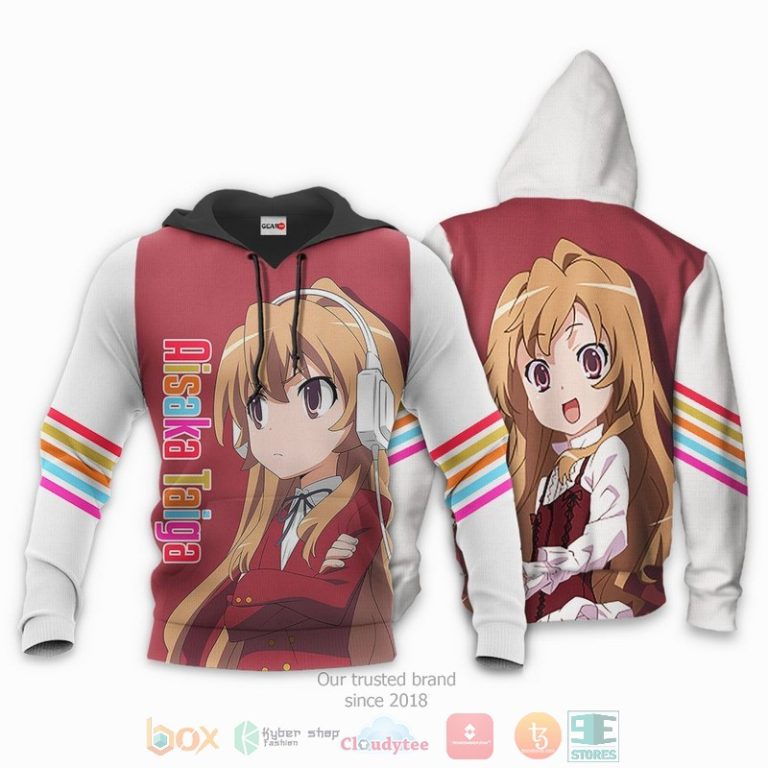 Toradora Aisaka Taiga Anime 3D Hoodie Bomber Jacket Hot Sale 2024