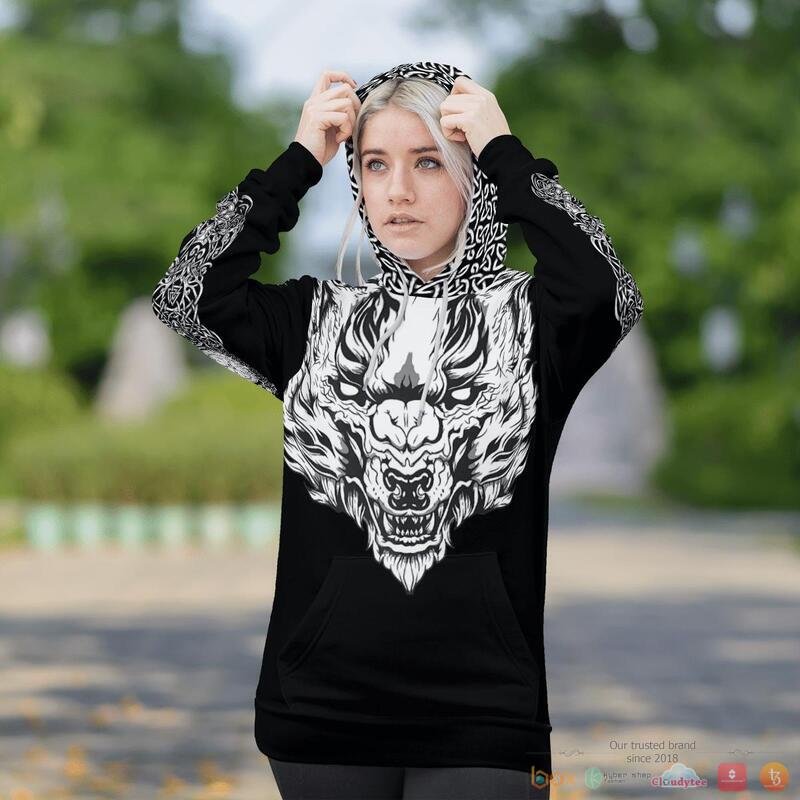 Viking Fenrir Wolf Axe Sword 3D Shirt Viking Fenrir Wolf Axe Sword 3D Shirt