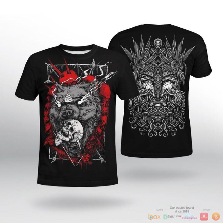 Viking-Odin-Fenrir-Wolf-3D-Shirt-Hoodie-2
