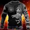 Viking Raven 3D Hoodie