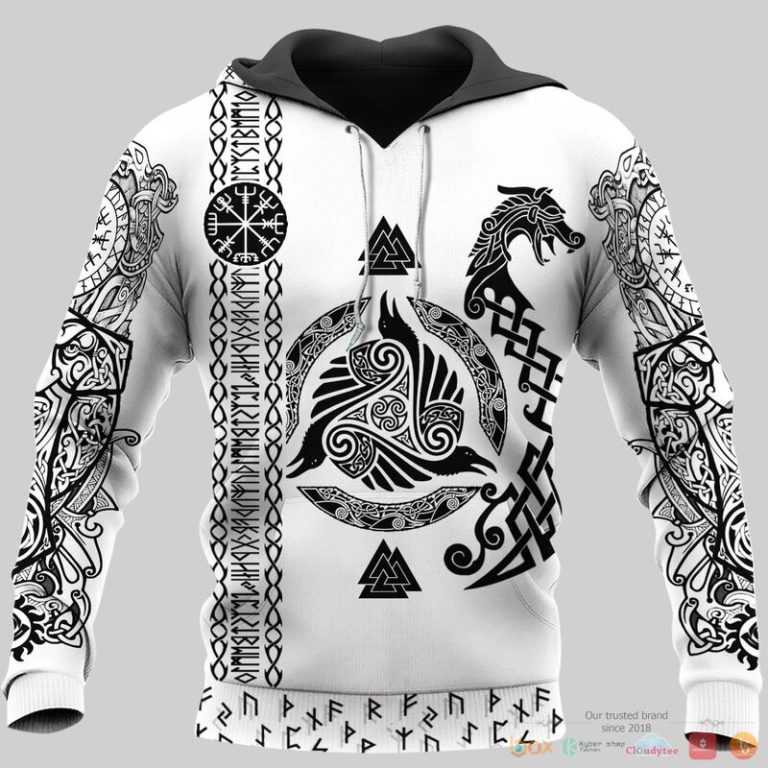 Viking-Raven-And-Wolf-3D-Shirt-Hoodie-2