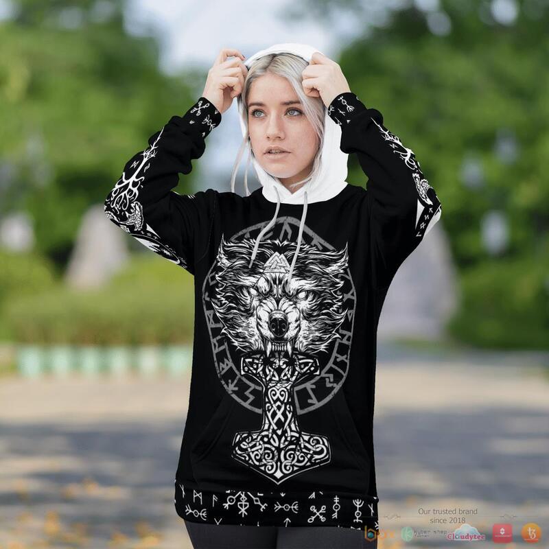 Viking Wolf Hammer Raven Valknut Spear 3D Shirt Viking Wolf Hammer Raven Valknut Spear 3D Shirt