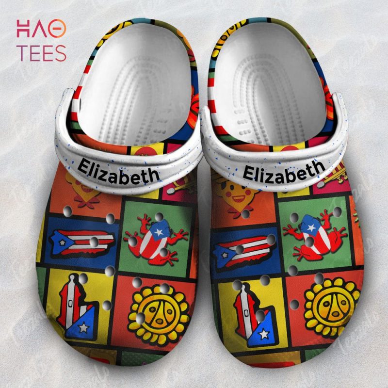 Vintage Puerto Rico Symbols Crocs Shoes Vintage Puerto Rico Symbols Crocs Shoes