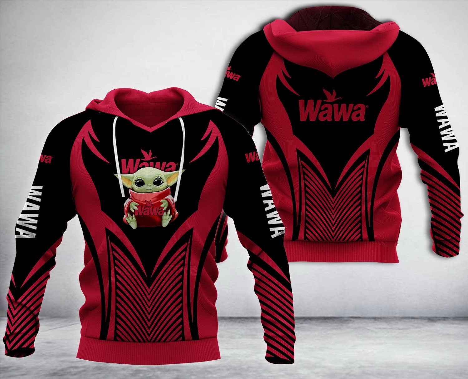 Wawa Baby Yoda 3D Hoodie Wawa Baby Yoda 3D Hoodie