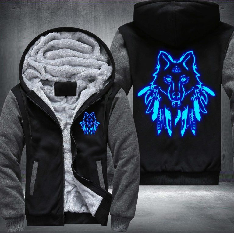 Wolves-Native-American-Fleece-Hoodie-Jacket-1