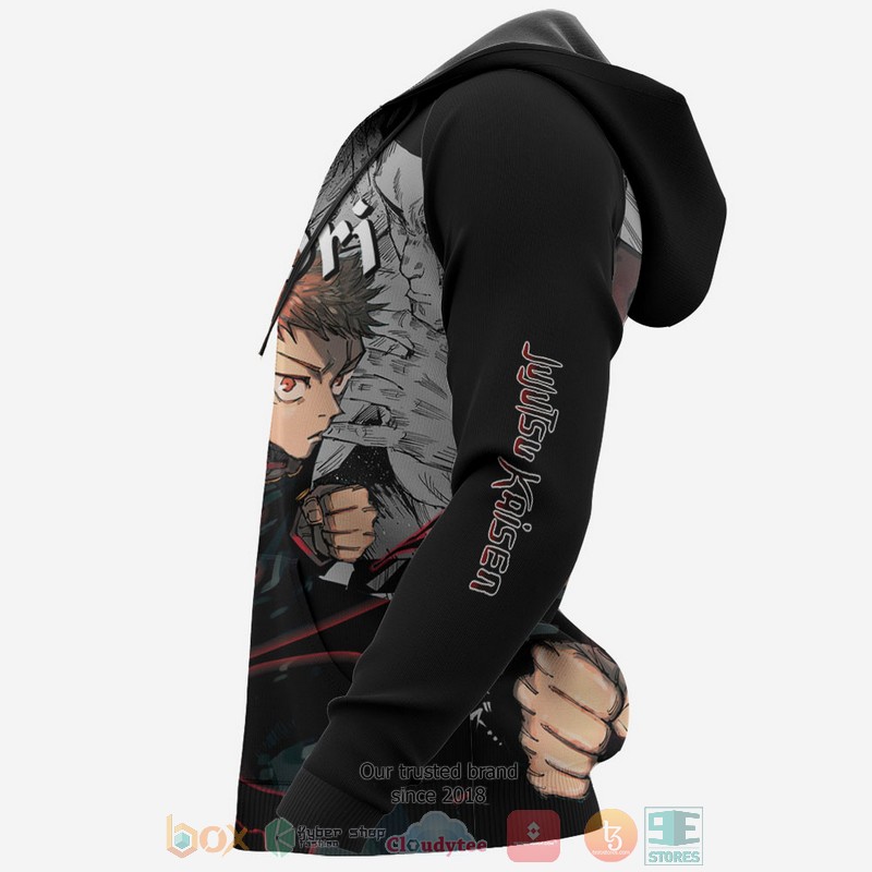Yuji Itadori Jujutsu Kaisen Anime Manga Style 3D Hoodie Bomber Jacket Hot Sale 2024
