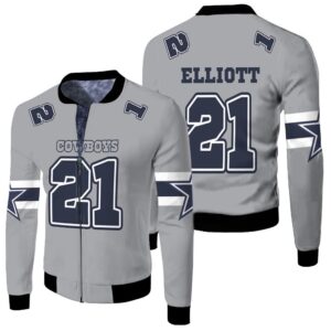 21 Ezekiel Elliott Cowboys Jersey Inspired Style Bomber Jacket