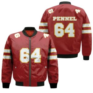 64 Mike Pennel Kannas City Jersey Inspired Style Bomber Jacket