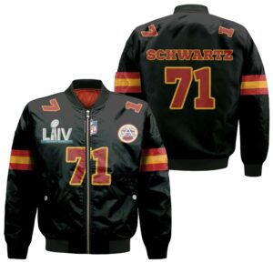71 Mitchell Schwartz Kannas City 1 Jersey Inspired Style Bomber Jacket