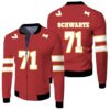 71 Mitchell Schwartz Kannas City Jersey Inspired Style Bomber Jacket