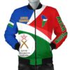 Africa Zone Jacket - Afar Region Flag Maps Green Bomber Jacket J5 Bomber Jacket
