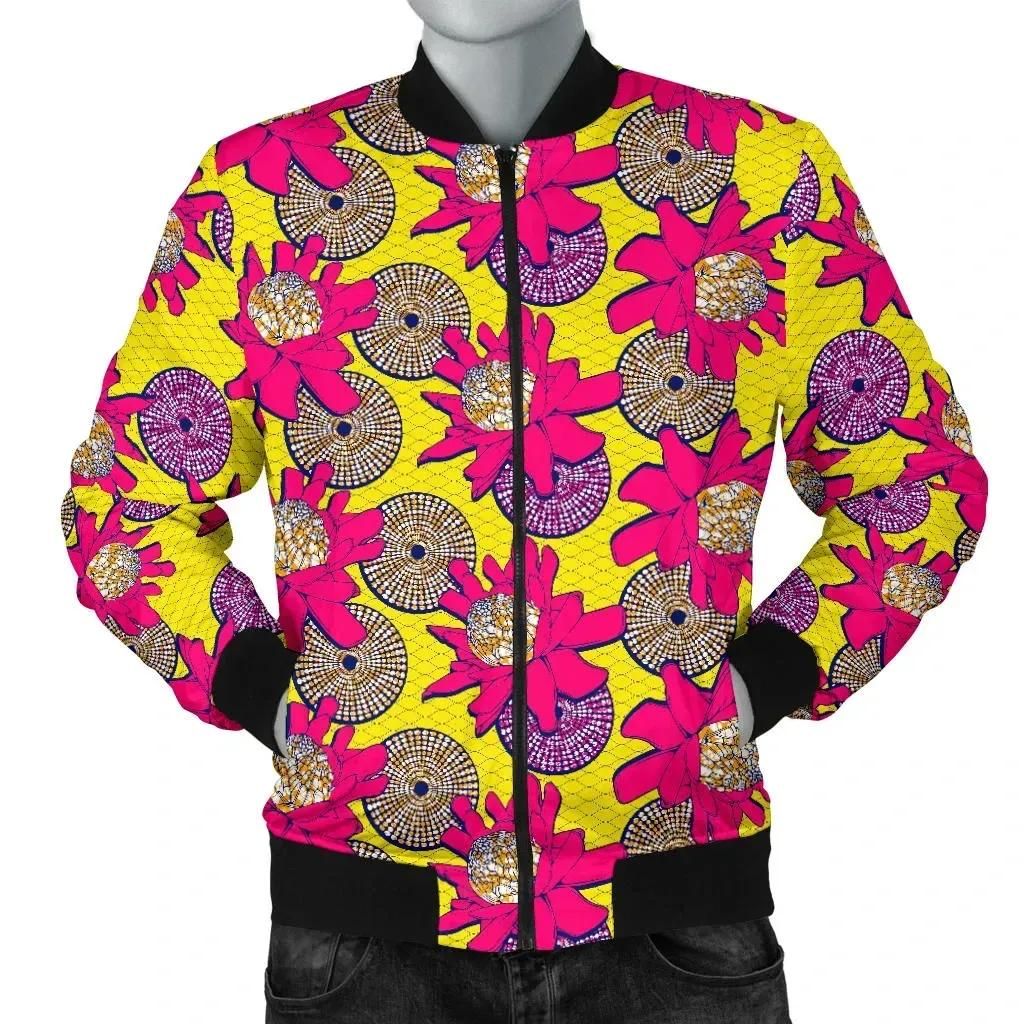 Africa Zone Jacket - Ankara Cloth - Protea Bomber Jacket Jr Bomber Jacket Africa Zone Jacket - Ankara Cloth - Protea Bomber Jacket Jr Bomber Jacket