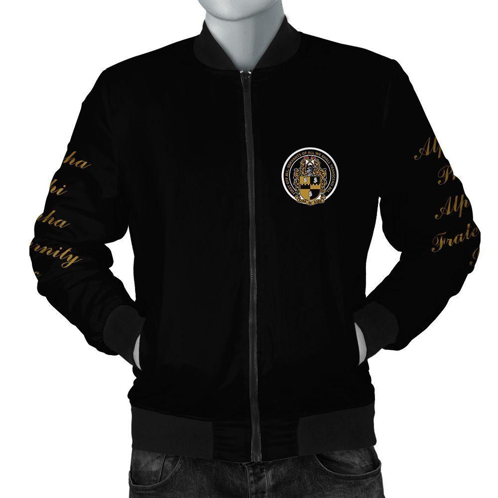 Africa Zone Jacket - Black And Gold Alpha Phi Alpha Giza Bomber Jacket J5 Bomber Jacket Africa Zone Jacket - Black And Gold Alpha Phi Alpha Giza Bomber Jacket J5 Bomber Jacket
