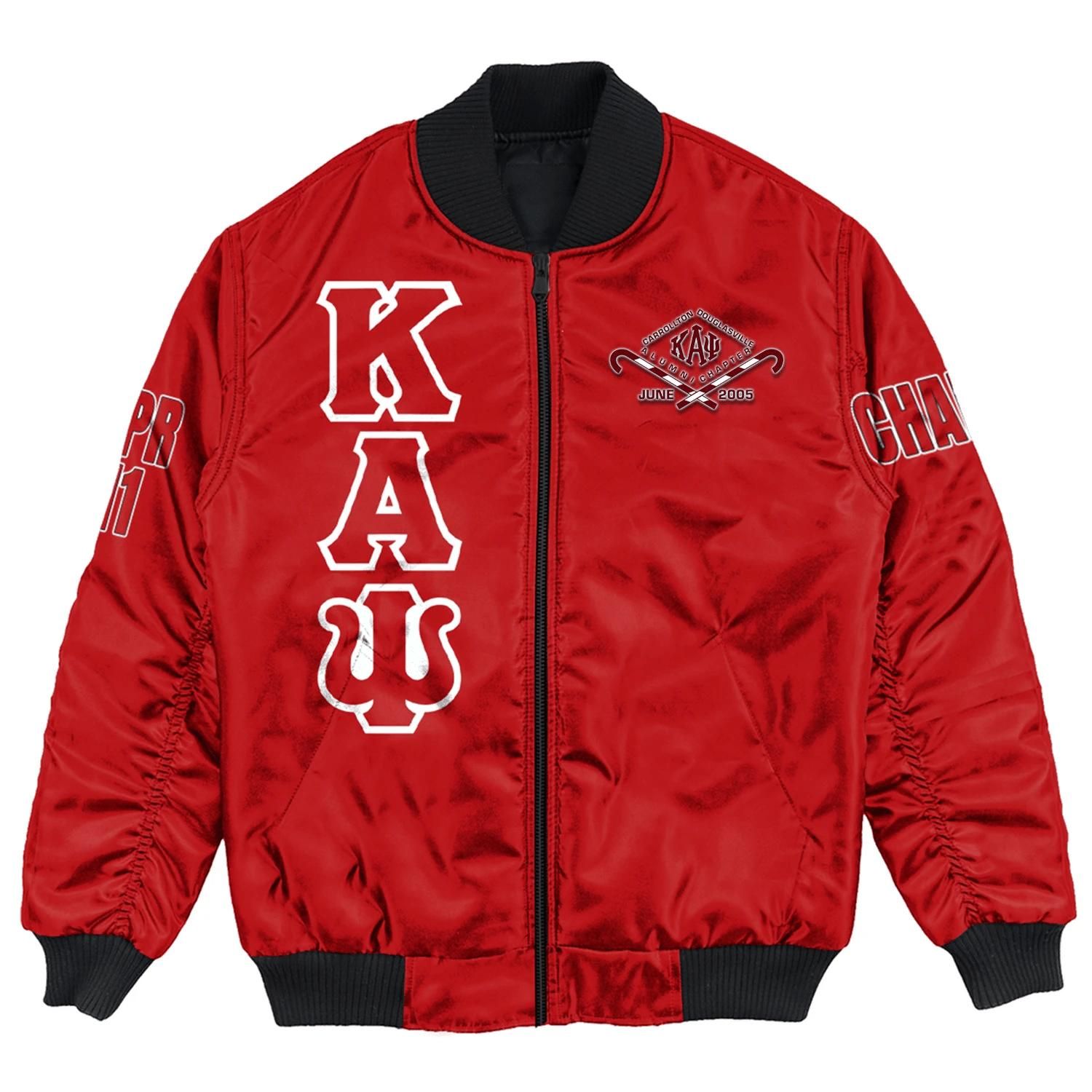 Africa Zone Jacket - Carrollton Douglasville Alumni Chapter Bomber Jackets A31 Bomber Jacket Africa Zone Jacket - Carrollton Douglasville Alumni Chapter Bomber Jackets A31 Bomber Jacket