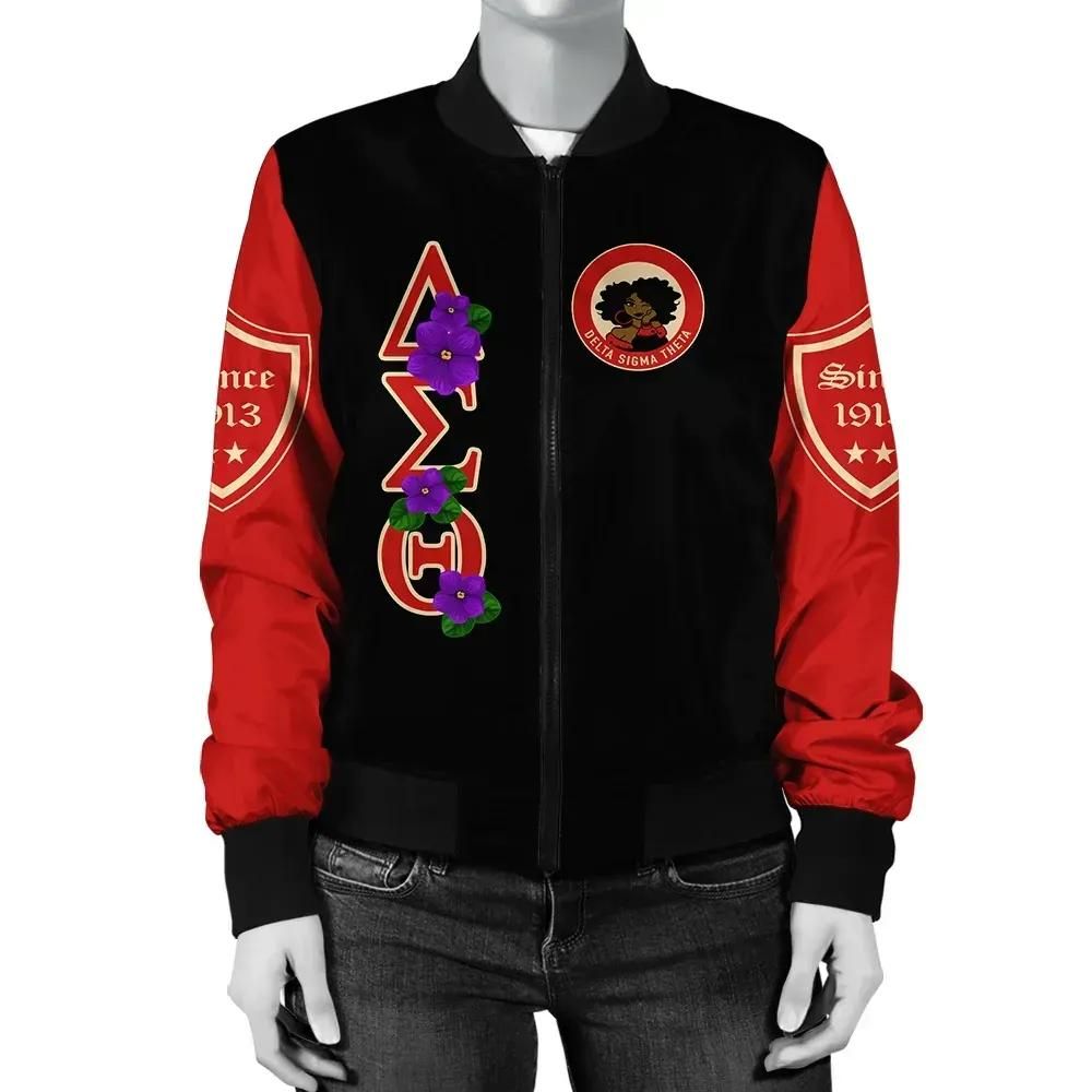 Africa Zone Jacket - Delta Sigma Theta Violet Bomber Jacket J09 Bomber Jacket Africa Zone Jacket - Delta Sigma Theta Violet Bomber Jacket J09 Bomber Jacket