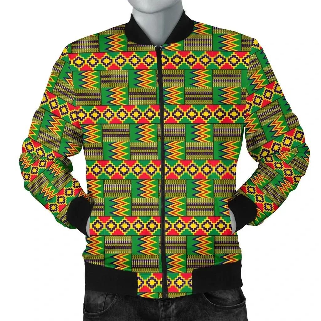 Africa Zone Jacket - Kente Cloth - Reggae Golden Bomber Jacket Jr Bomber Jacket Africa Zone Jacket - Kente Cloth - Reggae Golden Bomber Jacket Jr Bomber Jacket
