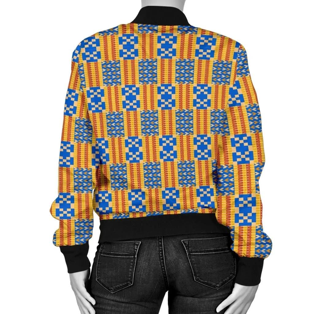 Africa-Zone-Jacket-Kente-Cloth-Weaving-Style-Bomber-Women-Jr-Bomber-Jacket-1